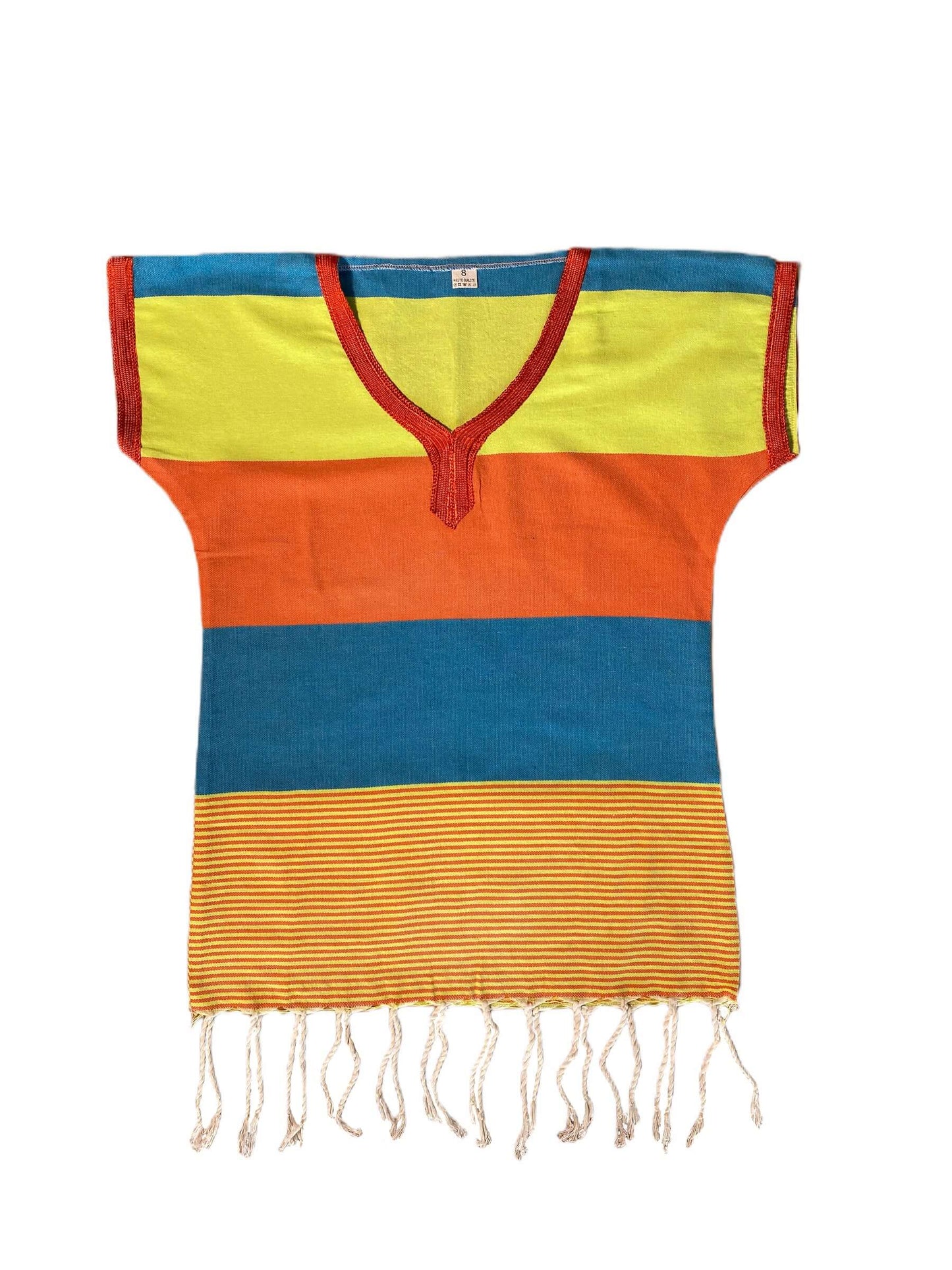 Kinder-Poncho 8 Jahre neon / orange / blau - SPLENDITE