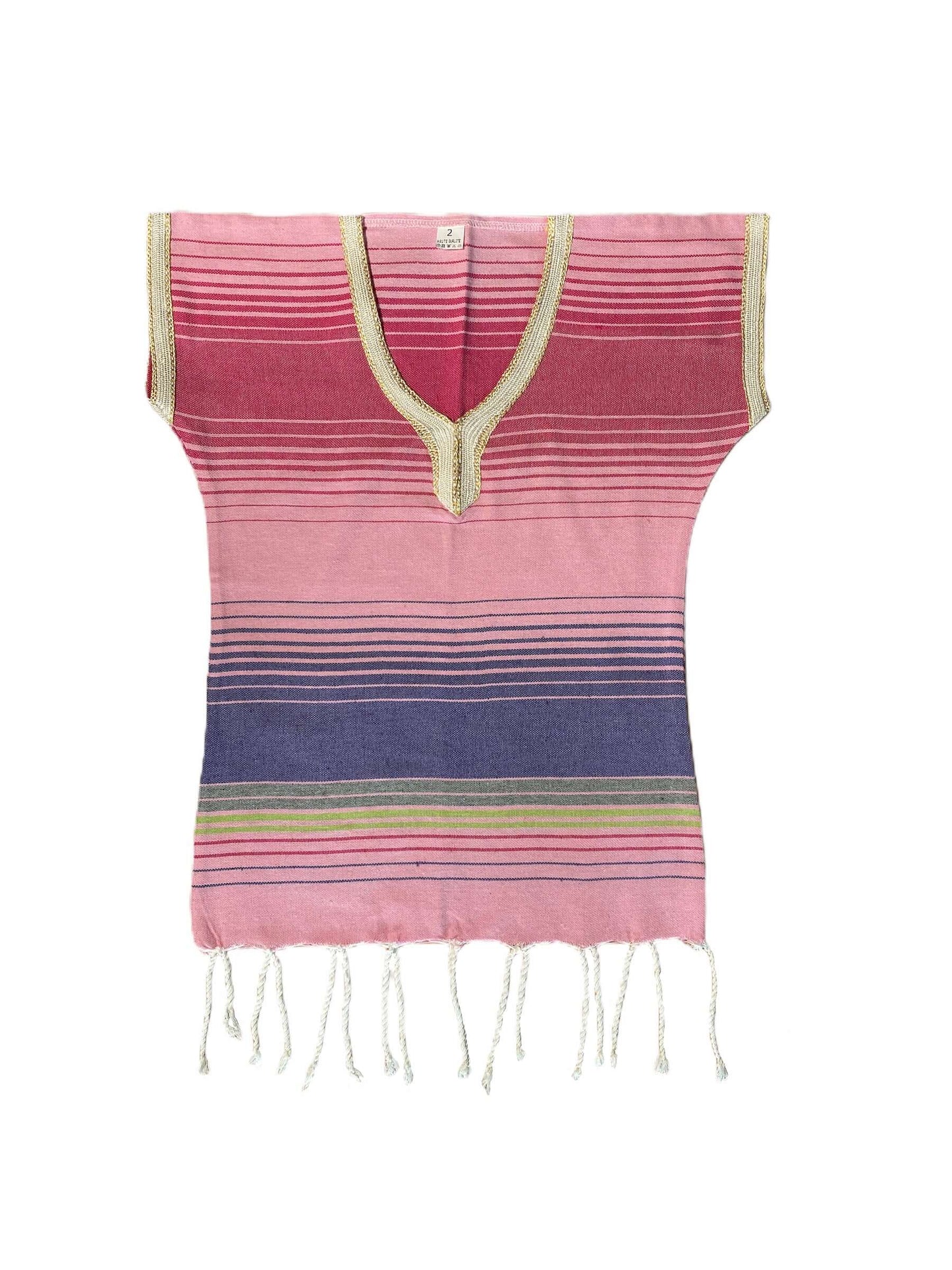 Kinder-Poncho 2 Jahre rosa / blau - SPLENDITE