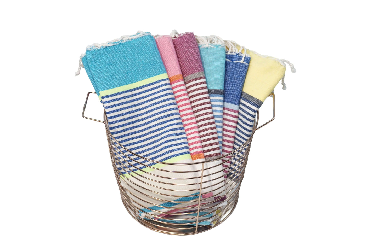 Fouta Stripe S - Splendite Hamamtuch und Strandtuch Auswahl in Korb