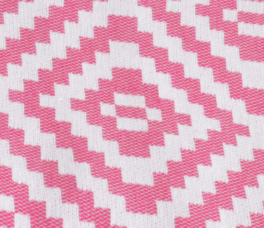 Fouta Raute pink  Hamamtuch und Strandtuch Nahaufnahme - Splendite