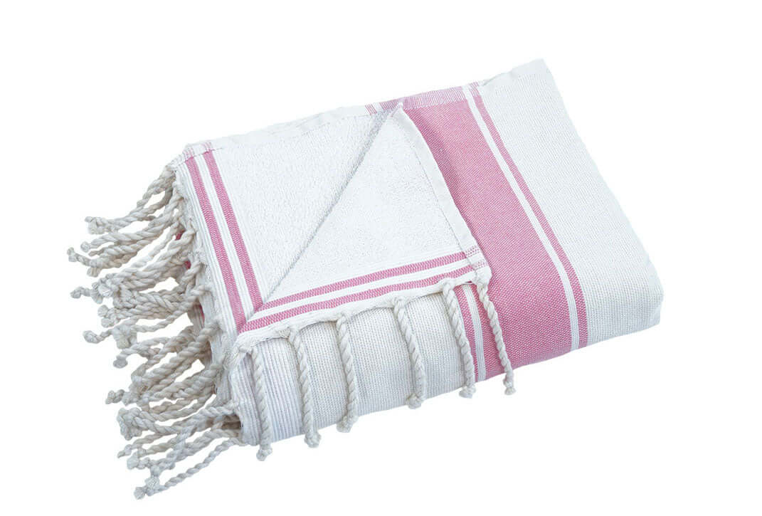 Saunaset rosa 2-teilig - Splendite Hamamtuch und Strandtuch