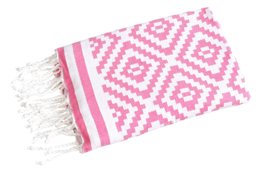 Fouta Raute rosa Hamamtuch und Strandtuch - Splendite