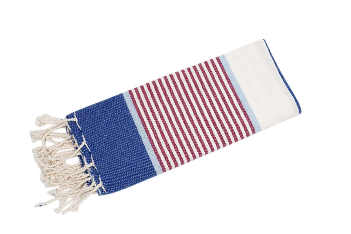 Fouta Stripe S blau Kindertuch Hamamtuch und Strandtuch - Splendite