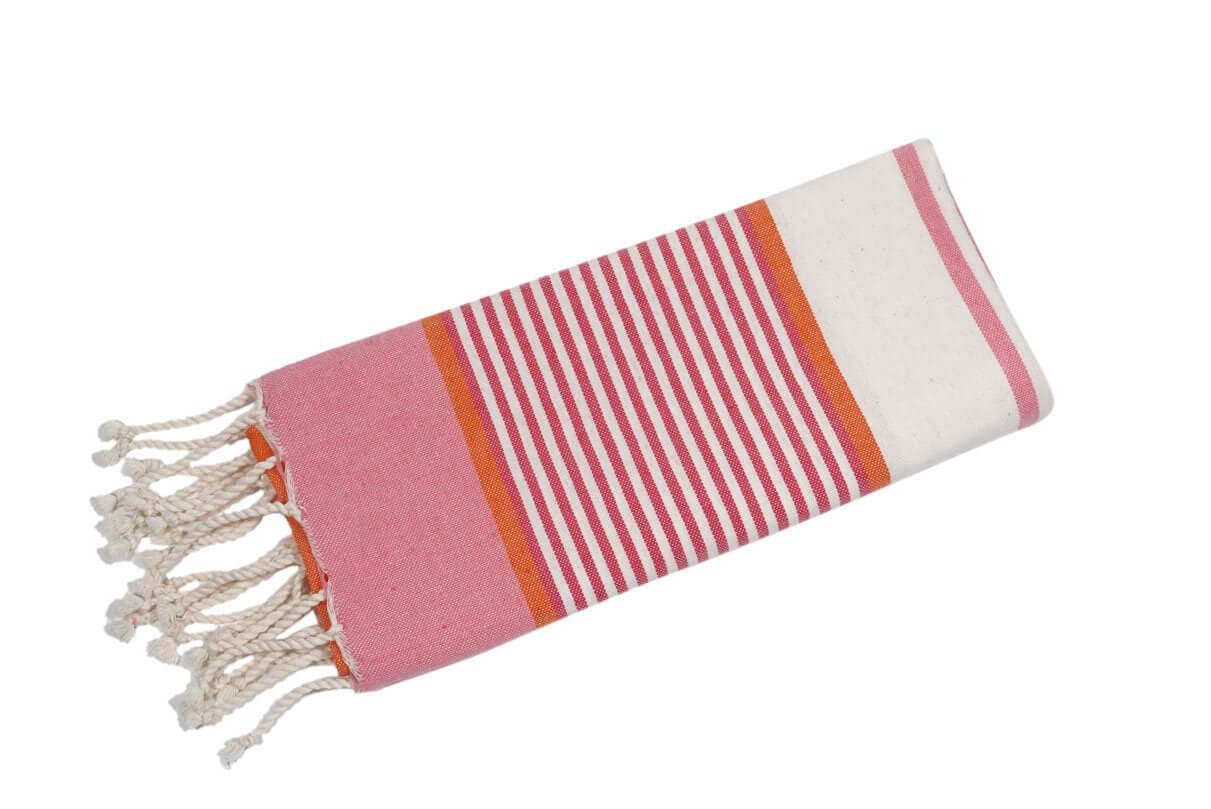 Fouta Stripe S pink Kindertuch Hamamtuch und Strandtuch - Splendite