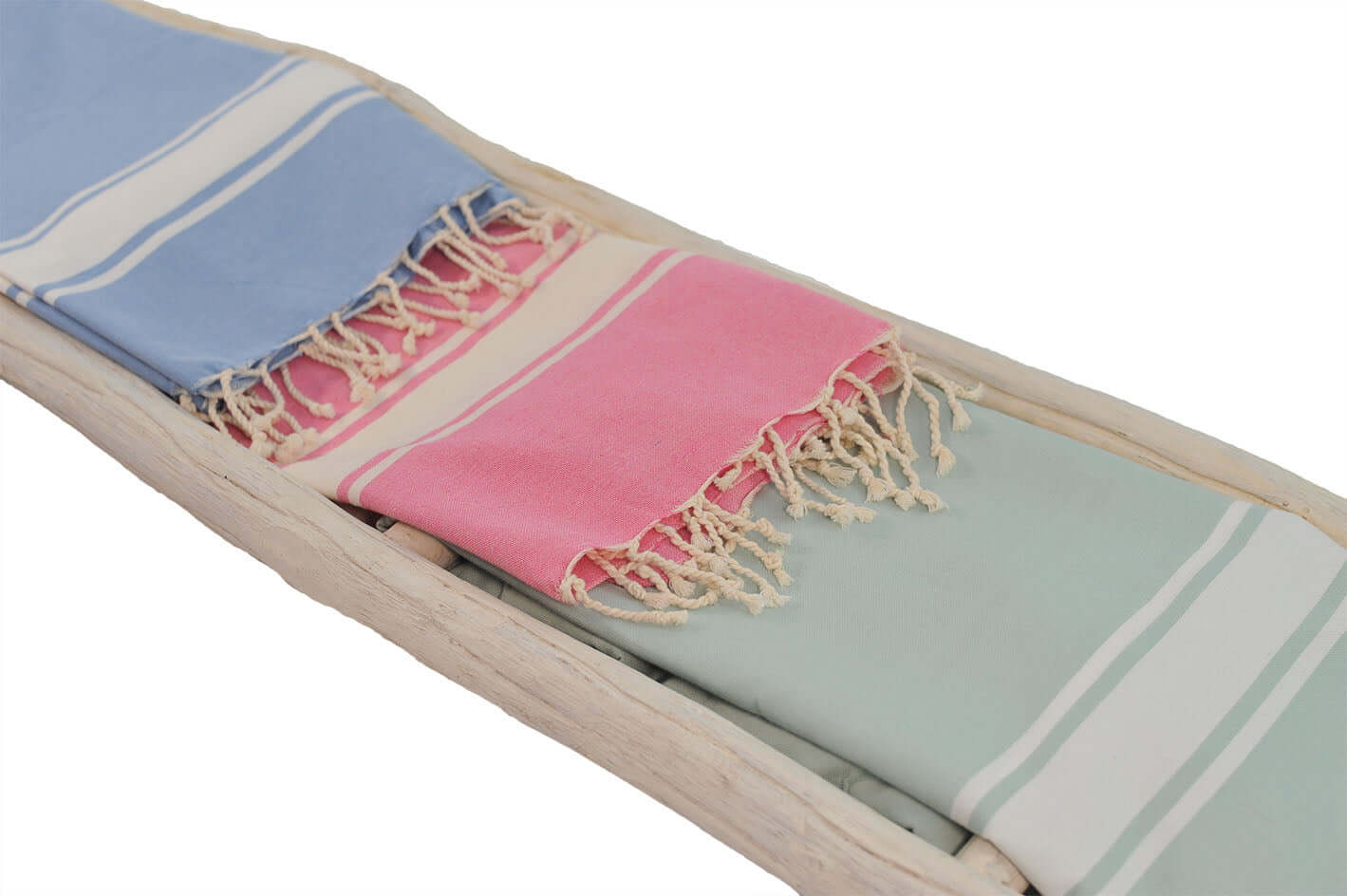 Fouta Classic pink blau grün- Splendite Hamamtuch und Strandtuch