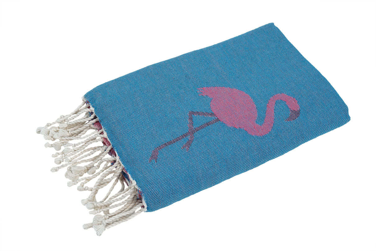 Plaid Flamingo blau/rosa - Splendite Plaid und Decke