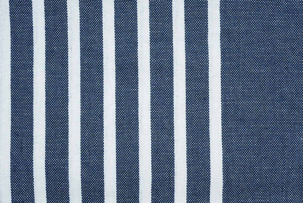 Fouta Stripe marine  Hamamtuch und Strandtuch Nahaufnahme - Splendite