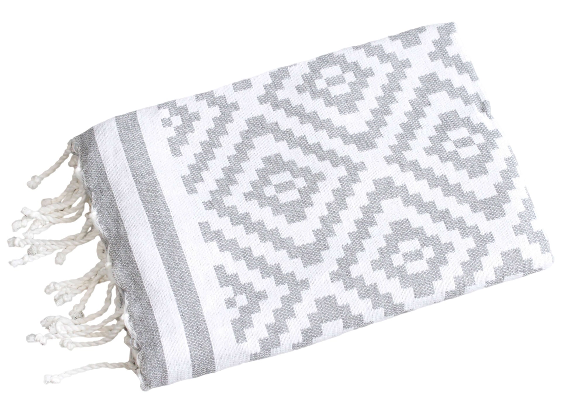 Fouta Raute grau  Hamamtuch und Strandtuch - Splendite